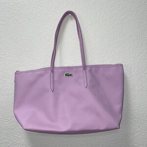 Lacoste Women's Large L.12.12 Concept Tote Lavendar Lilac Purple